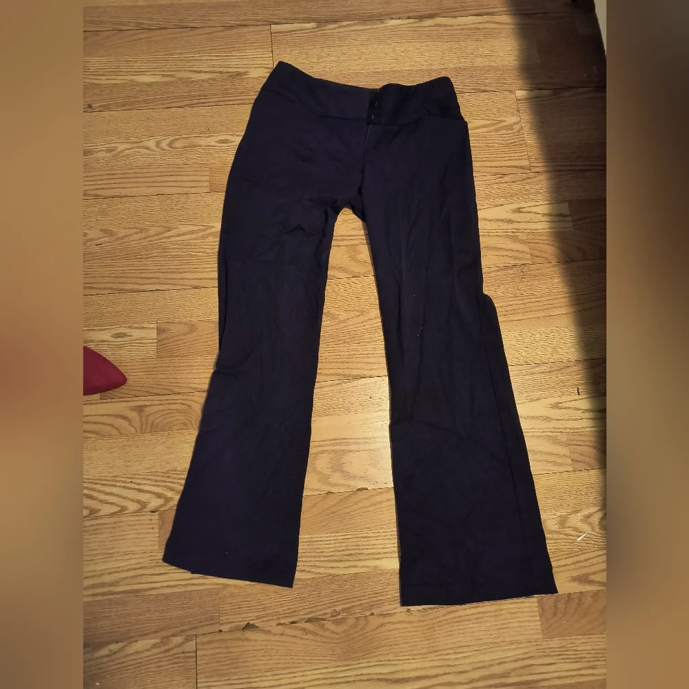 Express Editor Navy Blue Bootcut/Flared Pants - Picture 2 of 12